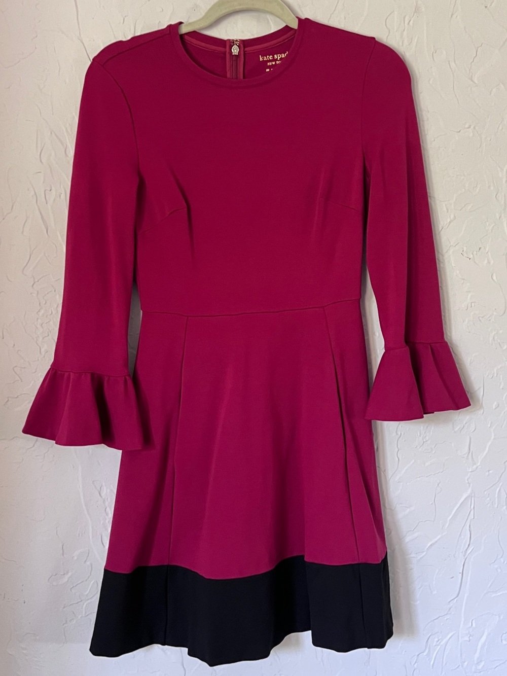 Kate Spade Colorblock
Bell Sleeve Ponte Dress | Cranberry Red Dress | XS